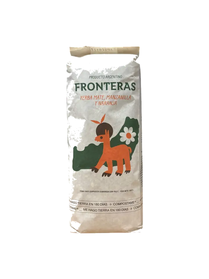 Fronteras con manzanilla y naranja