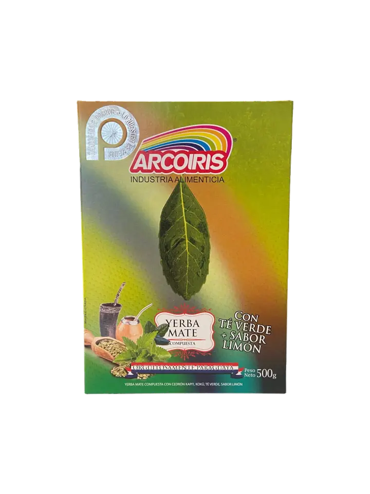 Yerba mate Arcoiris Te Verde y Limon