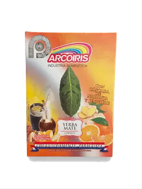 Yerba mate Arcoiris Naranja y Jengibre