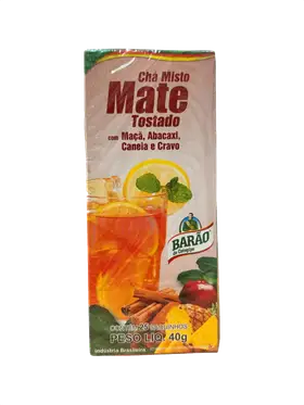 Barao Cha Misto Mate Tostado com Maçã, Abacaxi, Canela e Cravo Cocido
